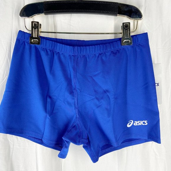 Asics Shorts Asics Womens Blue 4 Court Volleyball Spandex Shorts